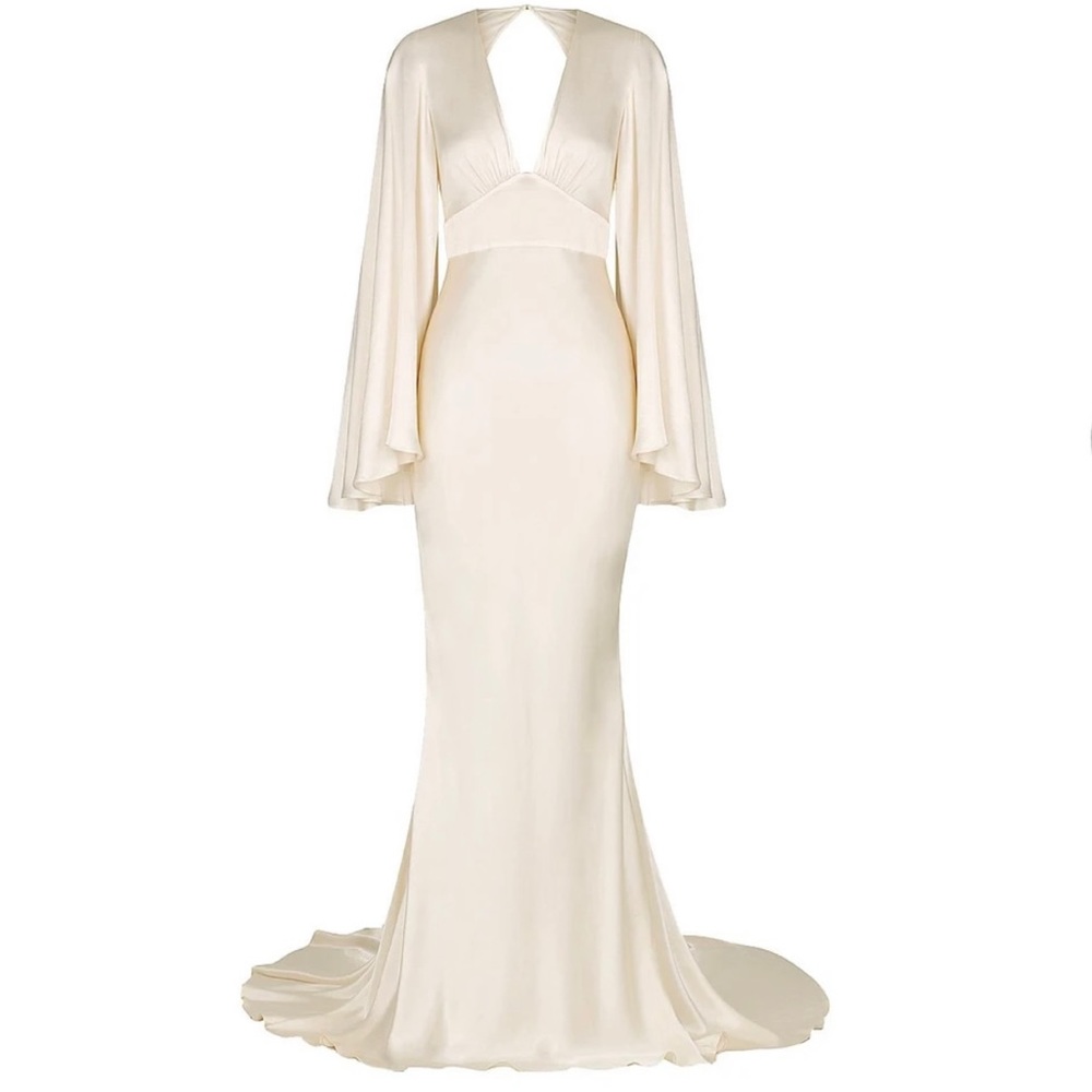 Shona Joy La Lune Backless Maxi dress in Ivory